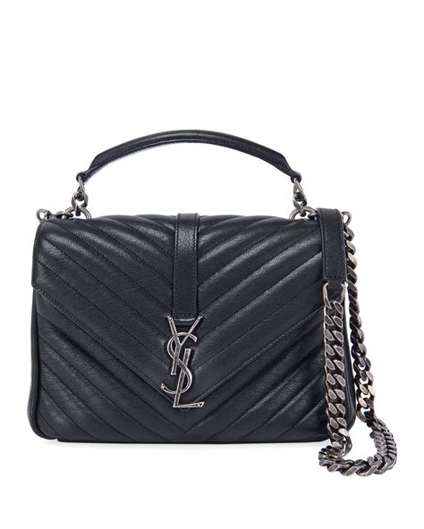 ysl with silver hardware|medium college ysl silver hardware.